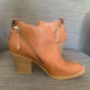 Brown ankle booties size 7